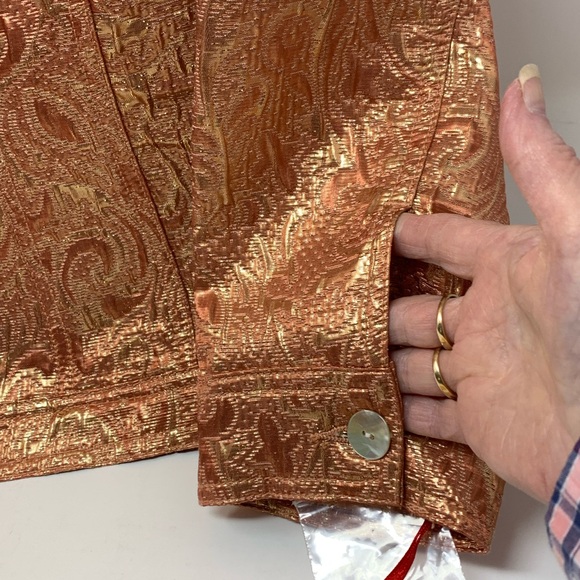 Ruby Rd. Metallic Gold Jacket - Picture 3 of 10
